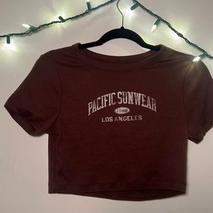 Pacific sunwear, 1980 Los Angeles, brown, top from pacSun.